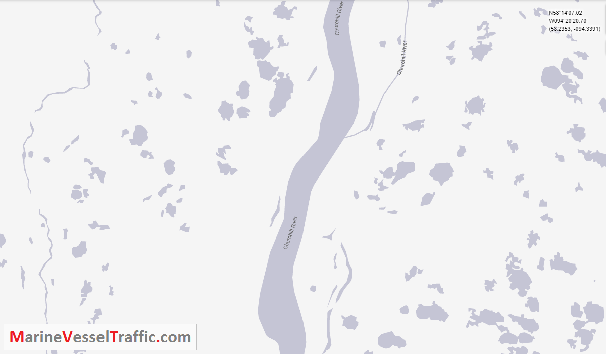 Live Marine Traffic, Density Map and Current Position of ships in CHURCHILL RIVER
